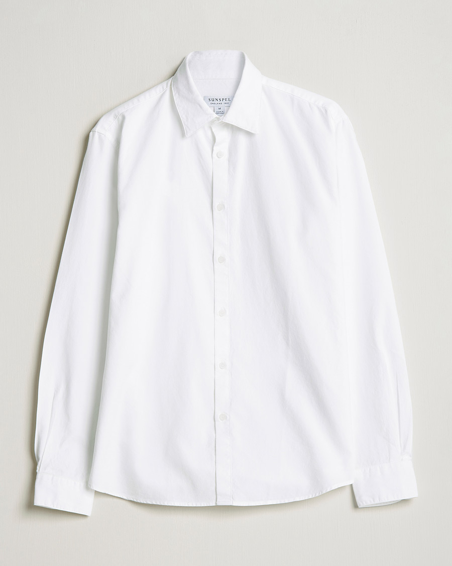 Miehet |  | Sunspel | Cotton Oxford Shirt White
