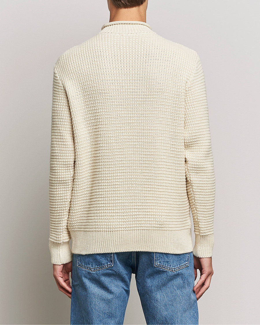 Mies | Puserot | Sunspel | Fisherman Jumper Ecru
