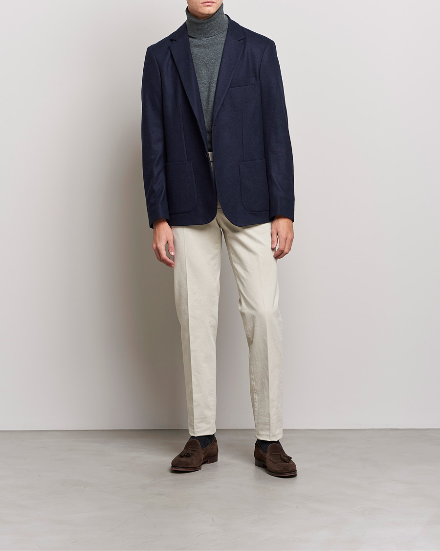 Mies | Pikkutakit | Sunspel | Boiled Wool Jersey Blazer Navy