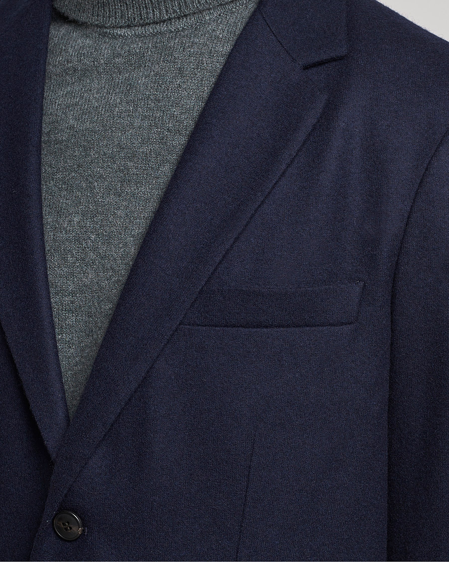Mies | Pikkutakit | Sunspel | Boiled Wool Jersey Blazer Navy
