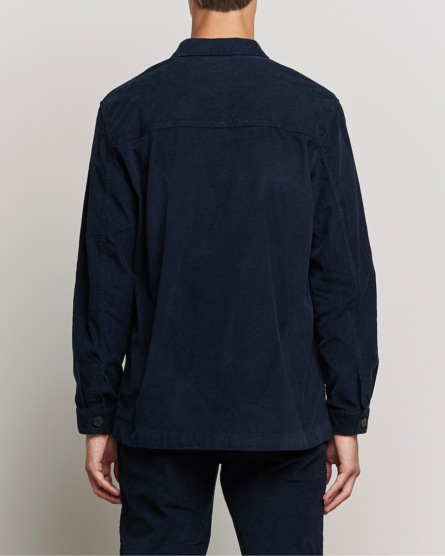 Mies | Kauluspaidat | Sunspel | Twin Pocket Cotton Corduroy Shirt Jacket Navy