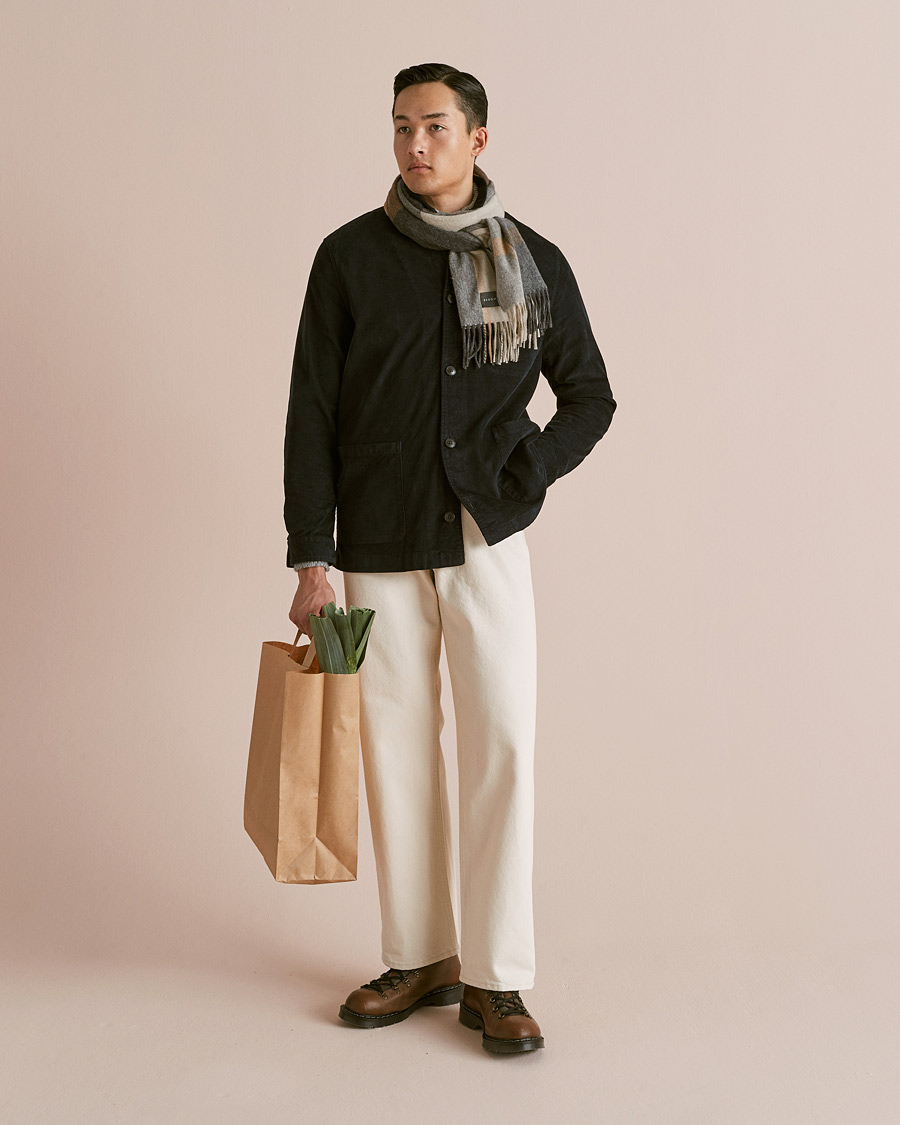 Mies | Kauluspaidat | Sunspel | Twin Pocket Cotton Corduroy Shirt Jacket Navy