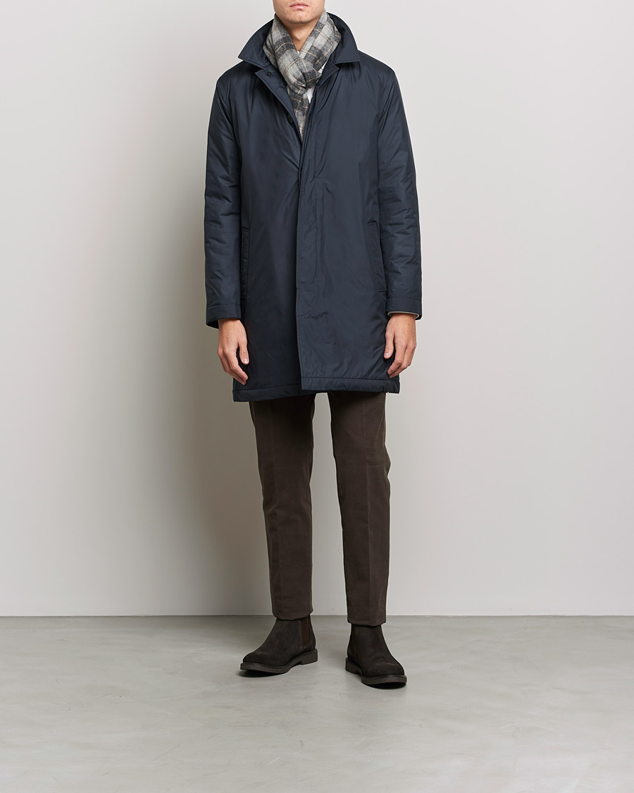 Mies | Takit | Sunspel | Recycled Polyester Padded Coat Navy