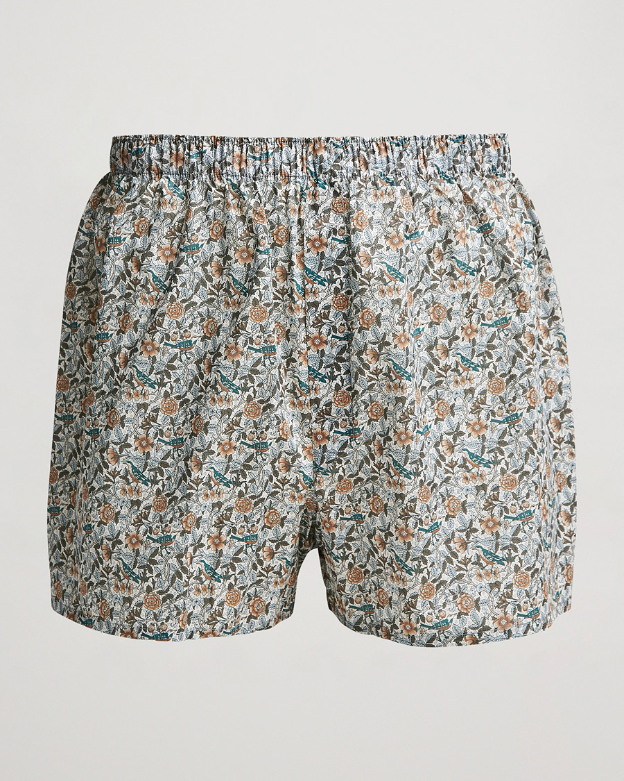 Mies | Alusvaatteet | Sunspel | Liberty Printed Cotton Boxer Shorts White