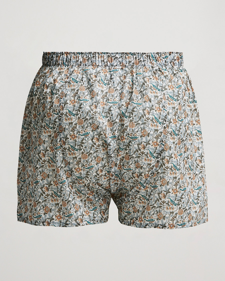 Mies | Alusvaatteet | Sunspel | Liberty Printed Cotton Boxer Shorts White