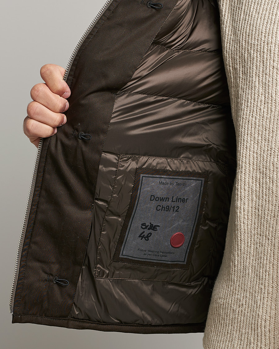 Mies | Takit | Ten c | Hooded Down Liner Brown