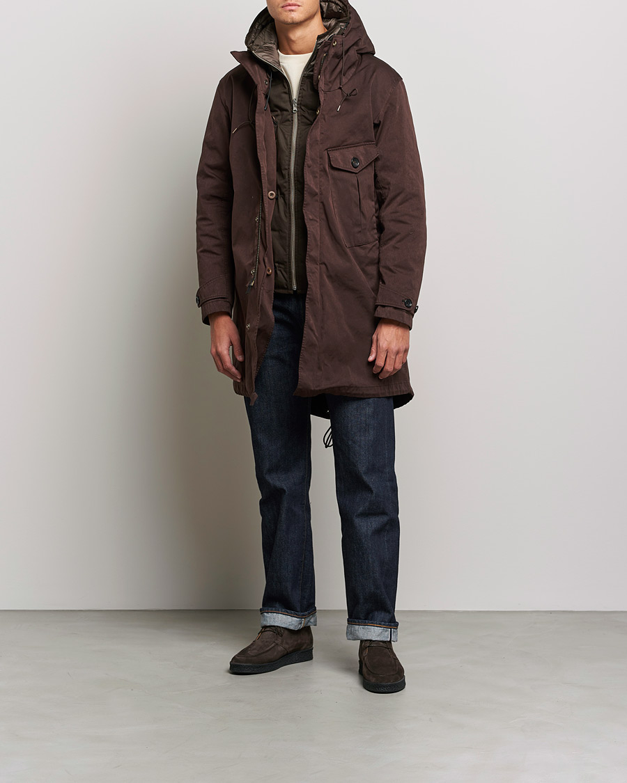 Mies | Takit | Ten c | Hooded Down Liner Brown