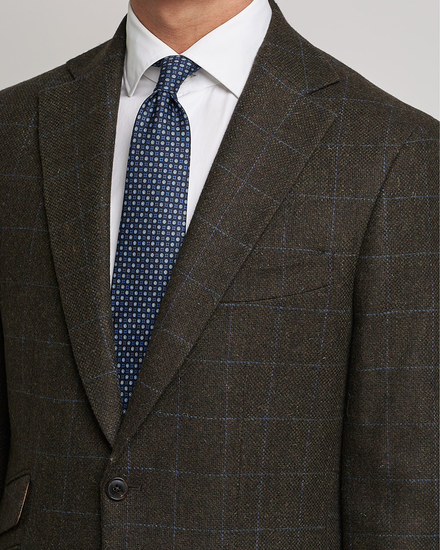Mies | Pikkutakit | Walker Slater | Edward Lambswool Windowpane Blazer Dark Brown
