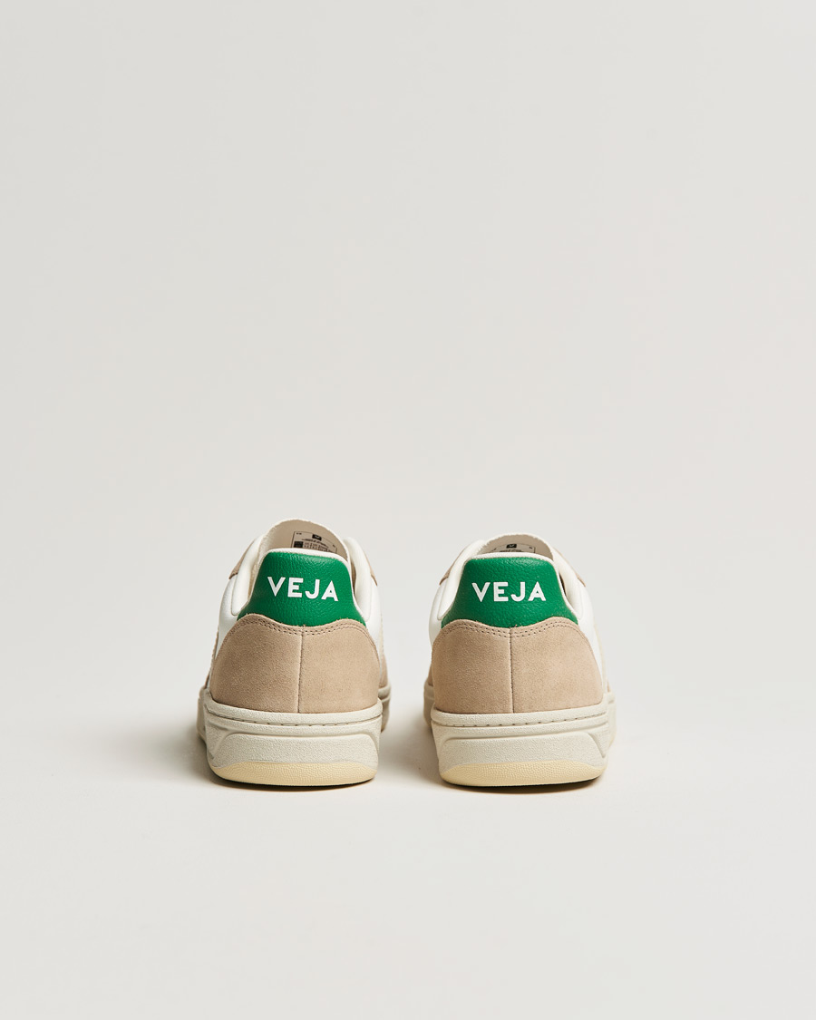 Mies | Veja V-10 Leather Sneaker Extra White Sahara Emeraude | Veja | V-10 Leather Sneaker Extra White Sahara Emeraude