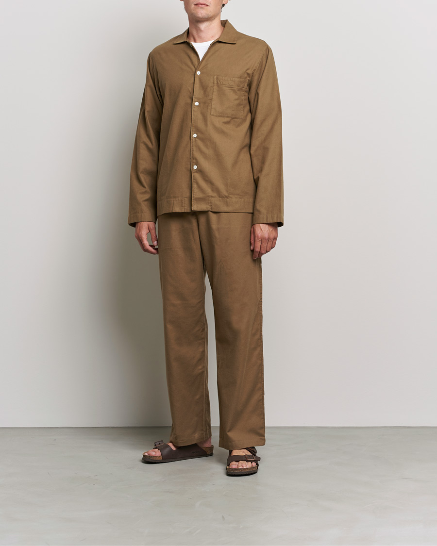 Mies |  | Tekla | Flannel Pyjama Shirt Moss