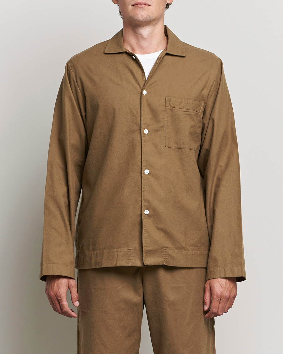 Mies | Yöpuvut | Tekla | Flannel Pyjama Shirt Moss