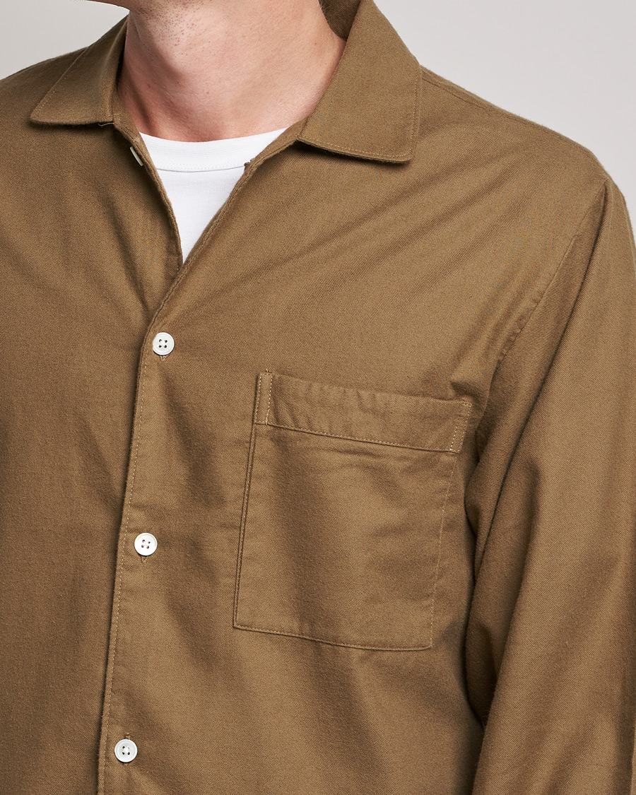 Mies | Yöpuvut ja kylpytakit | Tekla | Flannel Pyjama Shirt Moss