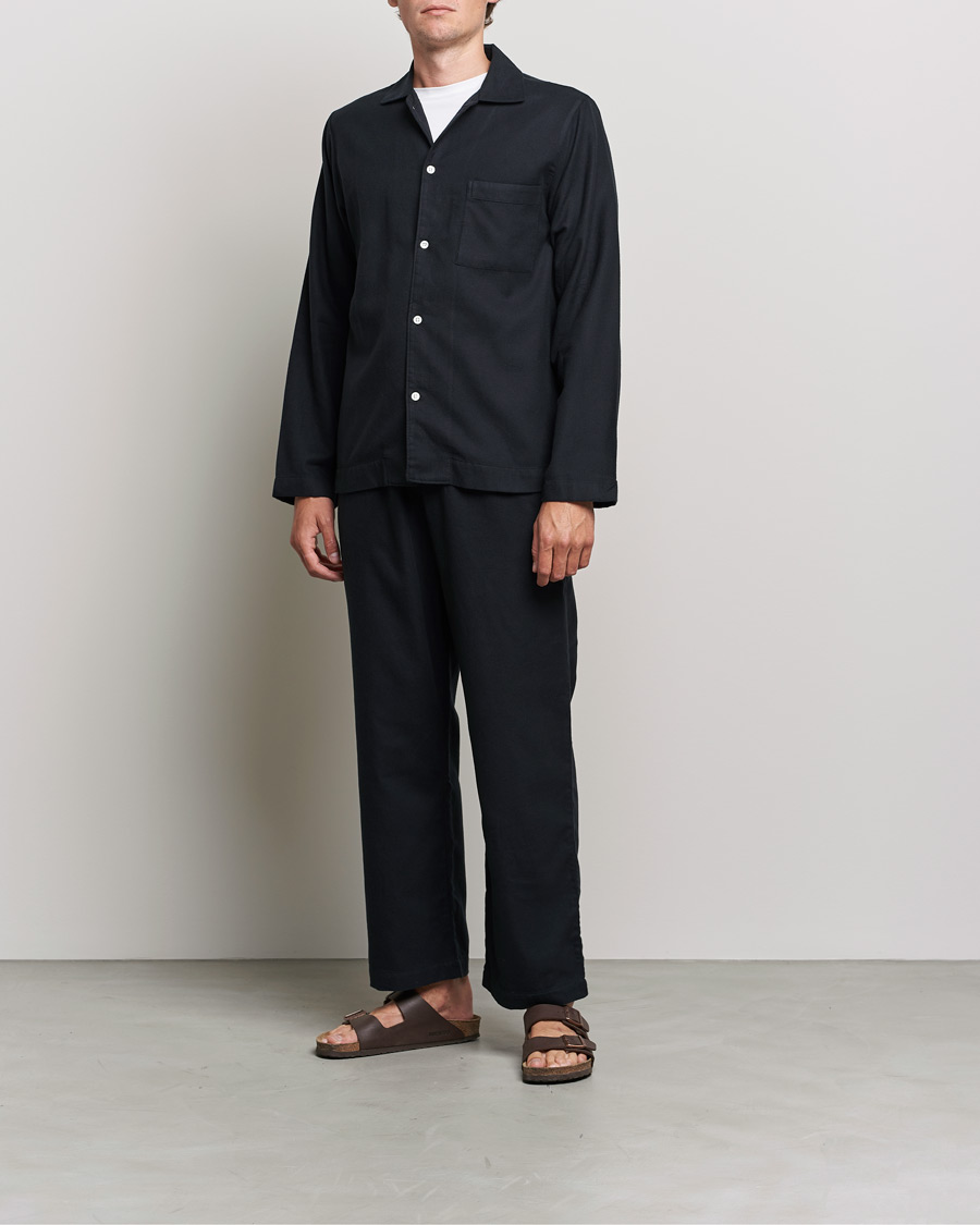 Mies | Yöpuvut ja kylpytakit | Tekla | Flannel Pyjama Pants Lucid Black