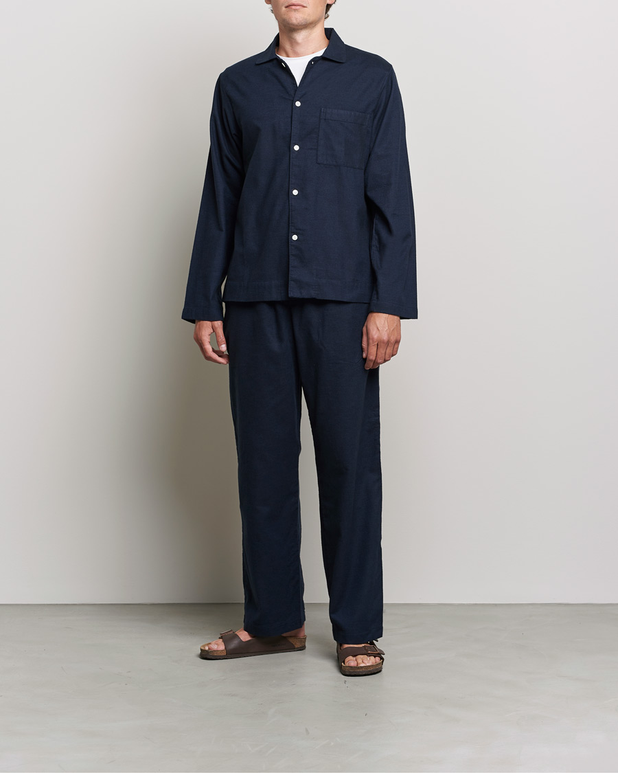 Mies | Yöpuvut ja kylpytakit | Tekla | Flannel Pyjama Pants Midnight Blue