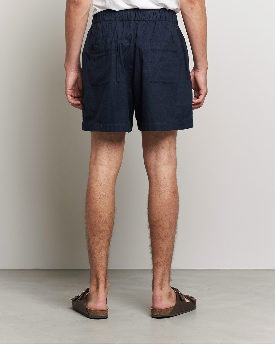 Mies | Yöpuvut ja kylpytakit | Tekla | Flannel Pyjama Shorts Midnight Blue