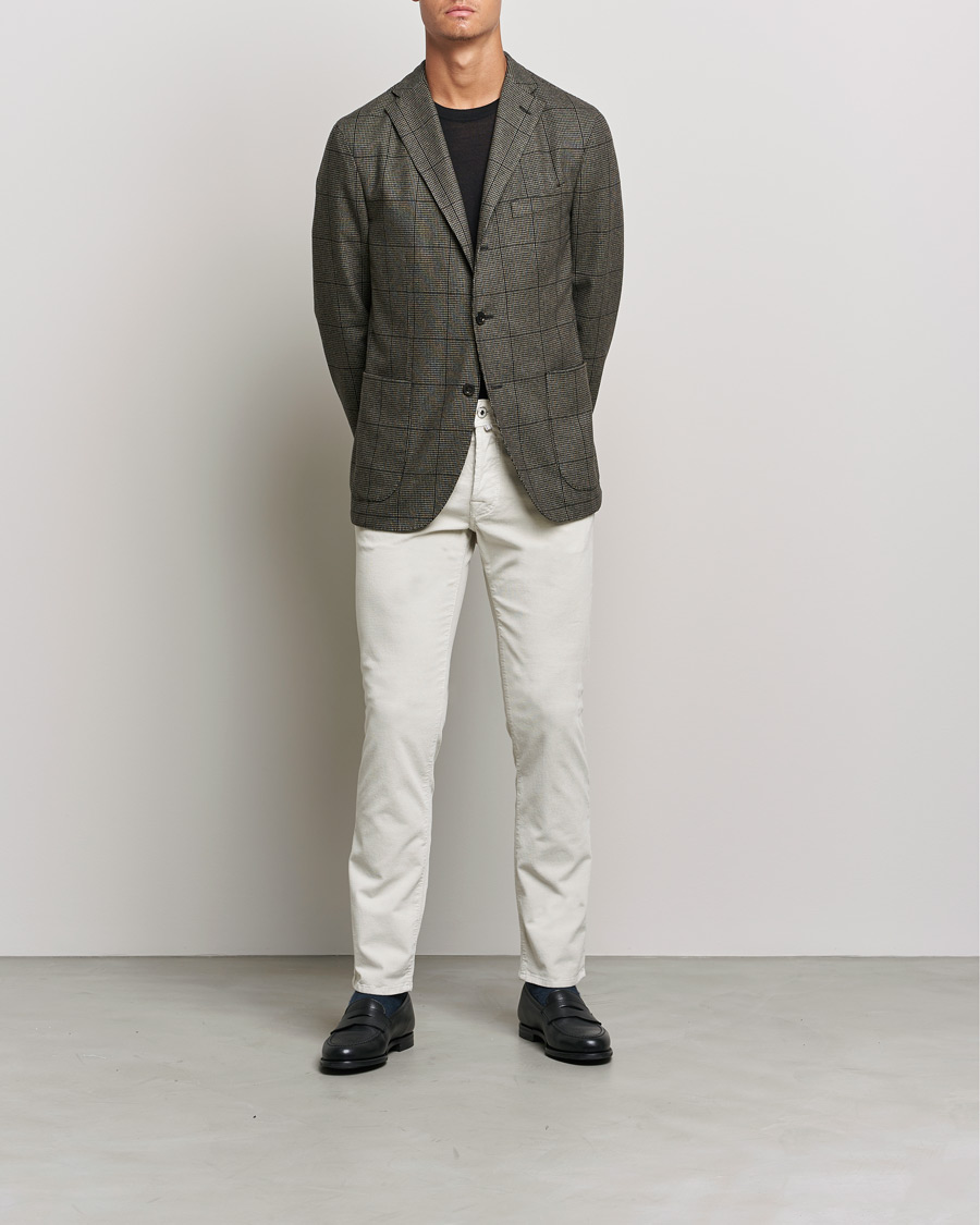 Mies | Viisitaskuhousut | Jacob Cohën | Bard 5-Pocket Corduroy Trousers Off White