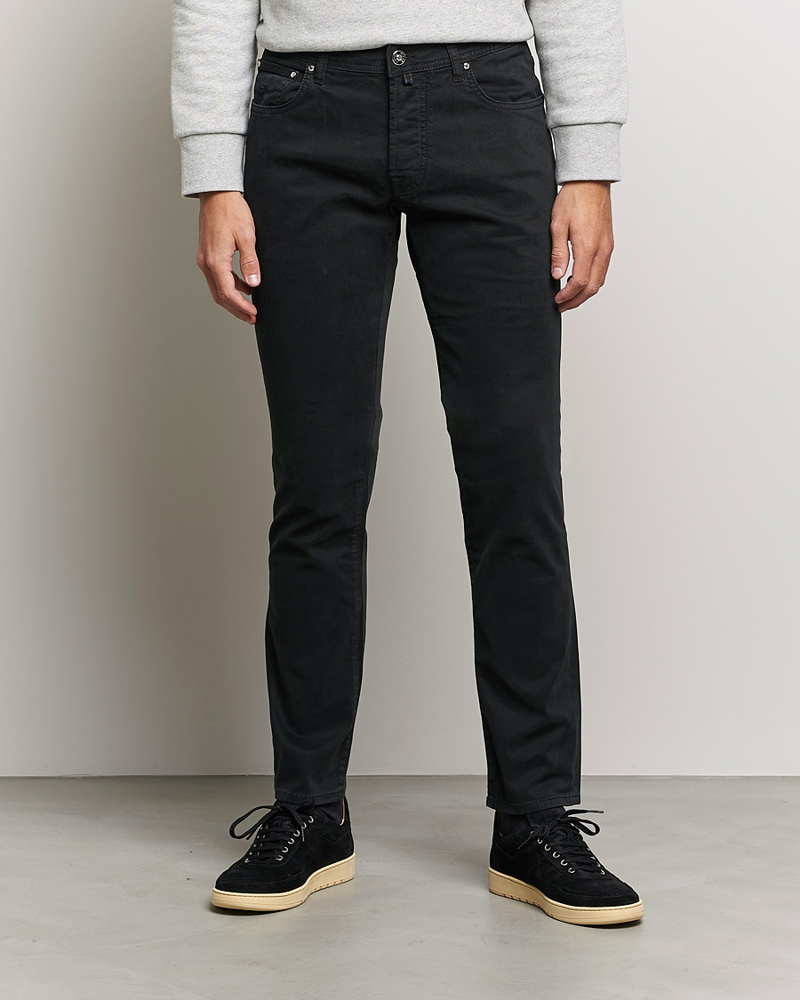 Mies | Housut | Jacob Cohën | Bard 5-Pocket Cotton Trousers Black