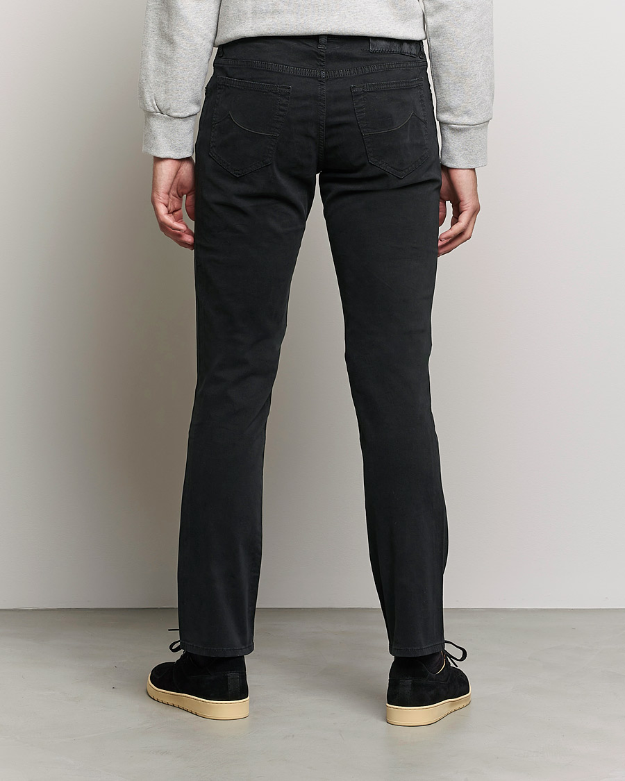 Mies | Housut | Jacob Cohën | Bard 5-Pocket Cotton Trousers Black