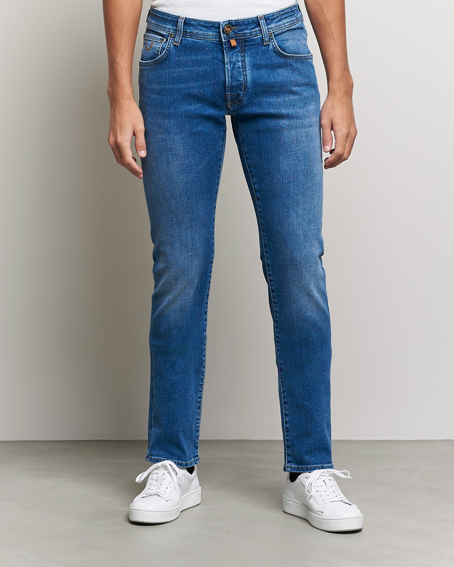 Mies | Farkut | Jacob Cohën | Nick Slim Fit Stretch Jeans Light Blue