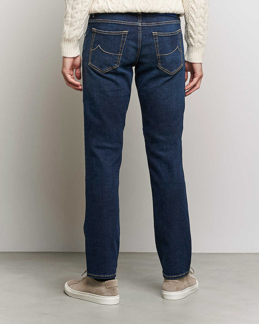 Mies | Farkut | Jacob Cohën | Nick Slim Fit Organic Cotton Jeans Mid Blue