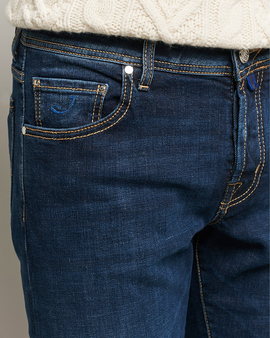 Mies | Farkut | Jacob Cohën | Nick Slim Fit Organic Cotton Jeans Mid Blue