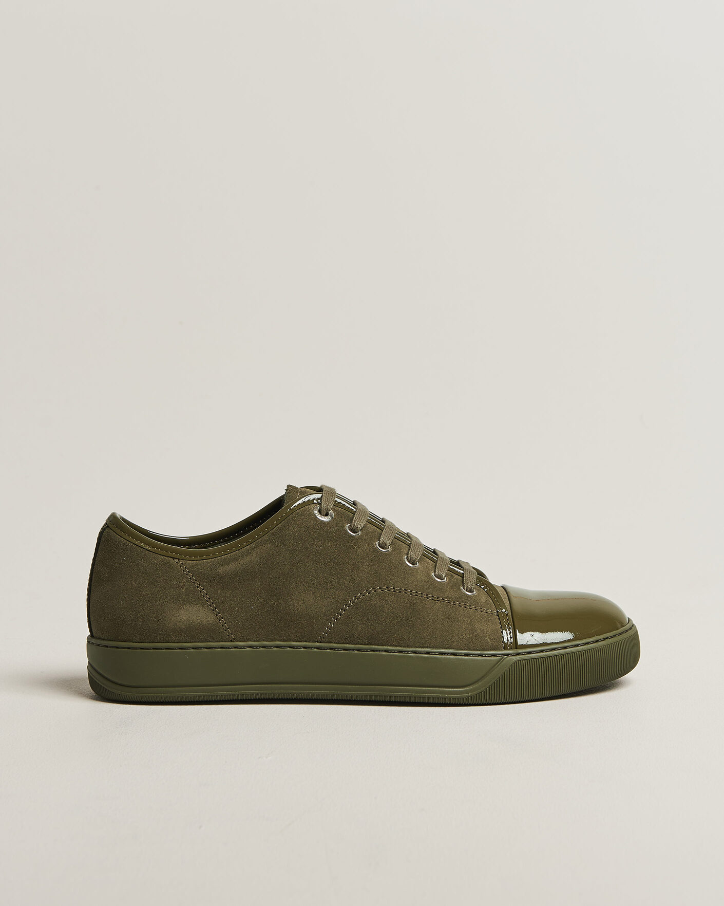 Mies | Tennarit | Lanvin | Patent Cap Toe Sneaker Khaki