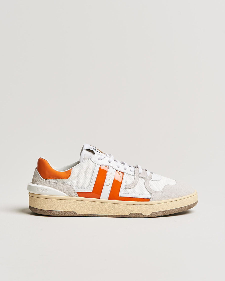 Mies | Lanvin Clay Low Top Sneakers White/Orange | Lanvin | Clay Low Top Sneakers White/Orange