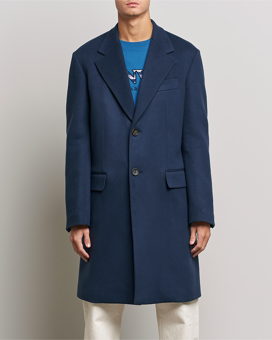Mies | Takit | Lanvin | Classic Wool Coat Midnight Blue
