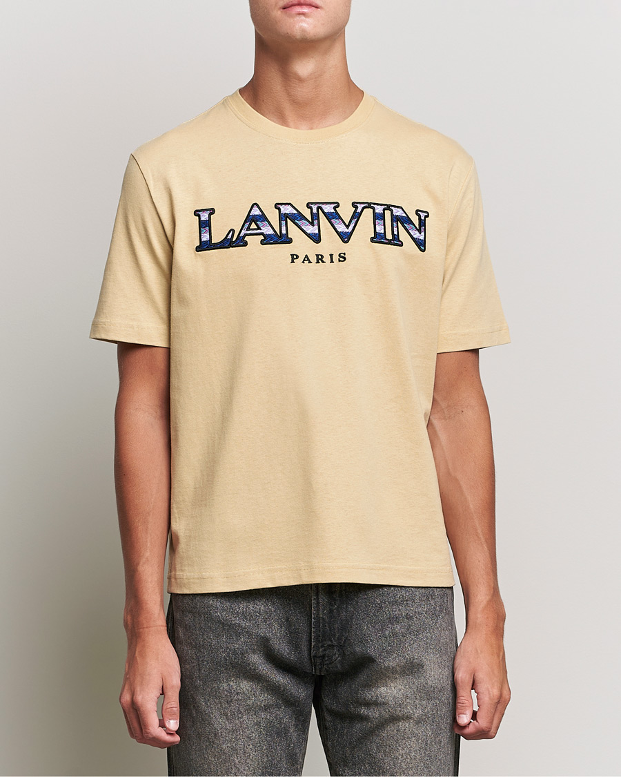 Mies | Lanvin | Lanvin | Curb Logo T-Shirt Beige