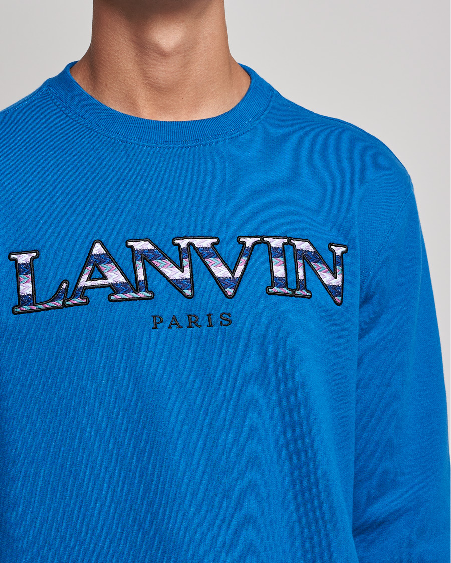 Mies | Puserot | Lanvin | Curb Logo Sweatshirt Blue Ocean