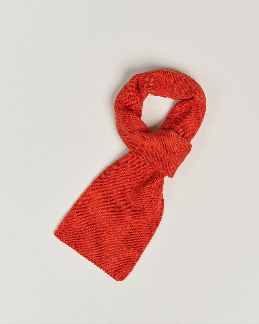 Mies | Piacenza Cashmere Short Loop Cashmere Scarf Orange | Piacenza Cashmere | Short Loop Cashmere Scarf Orange