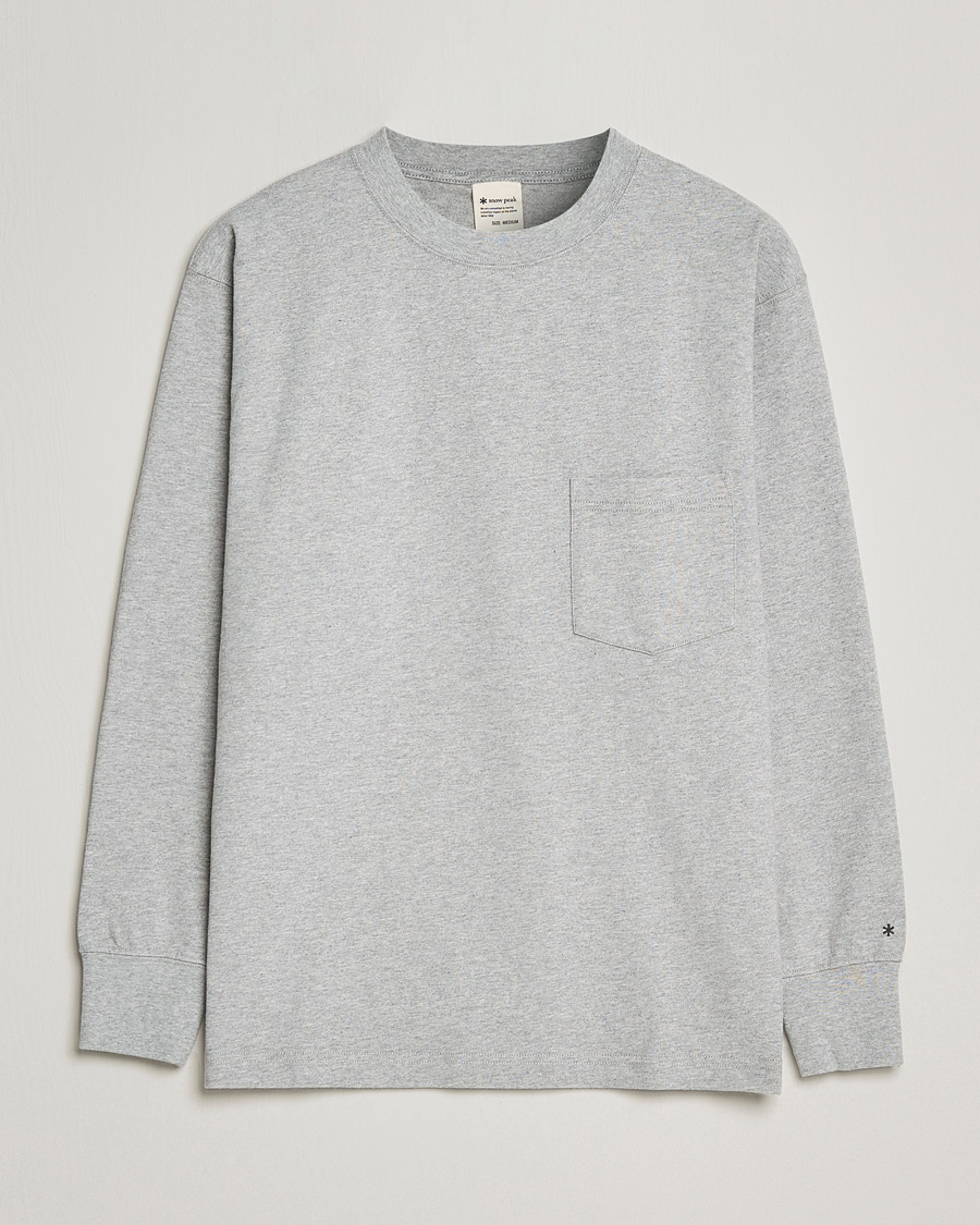 Mies | T-paidat | Snow Peak | Recycled Cotton Heavy L/S T shirt Medium Grey