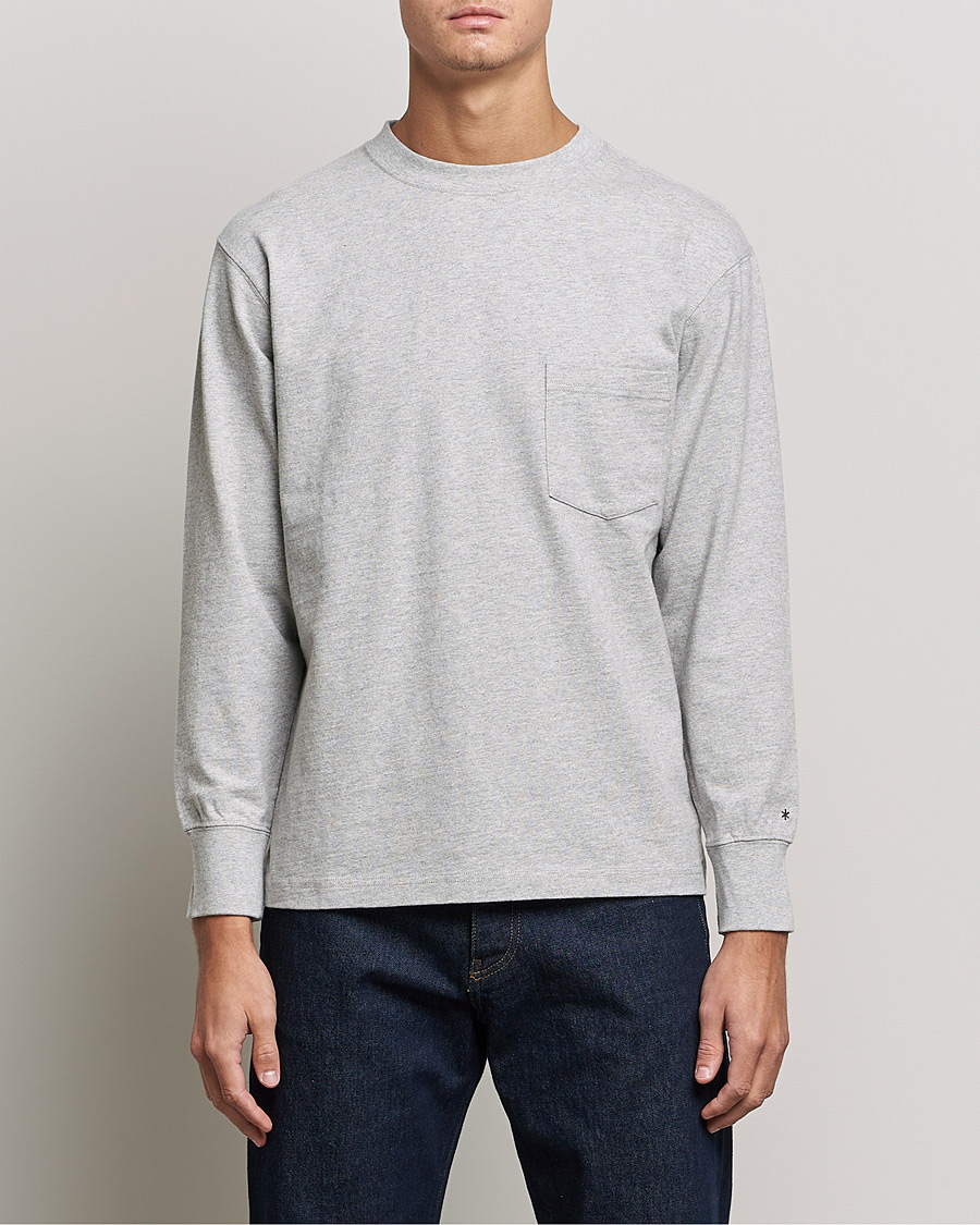 Mies | T-paidat | Snow Peak | Recycled Cotton Heavy L/S T shirt Medium Grey
