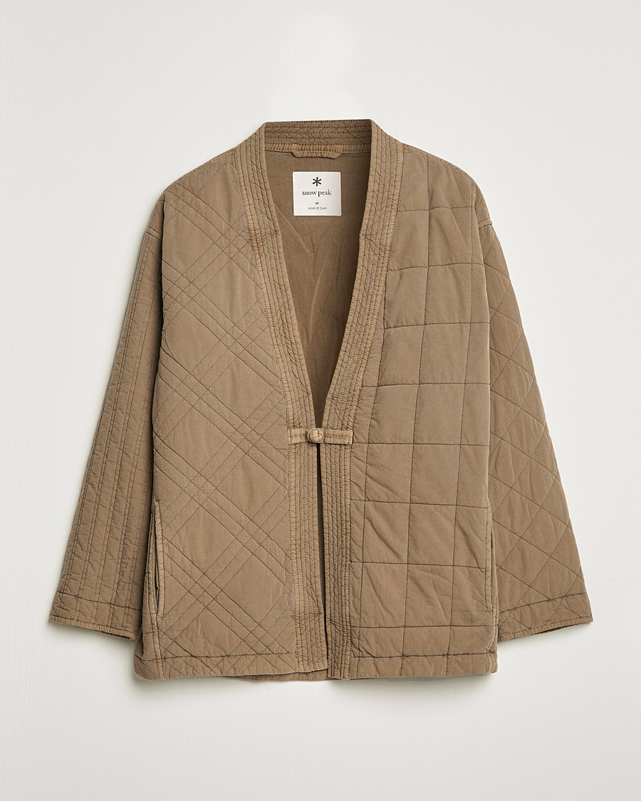 Mies | Puserot | Snow Peak | Patchwork Quilted Noragi Jacket Brown