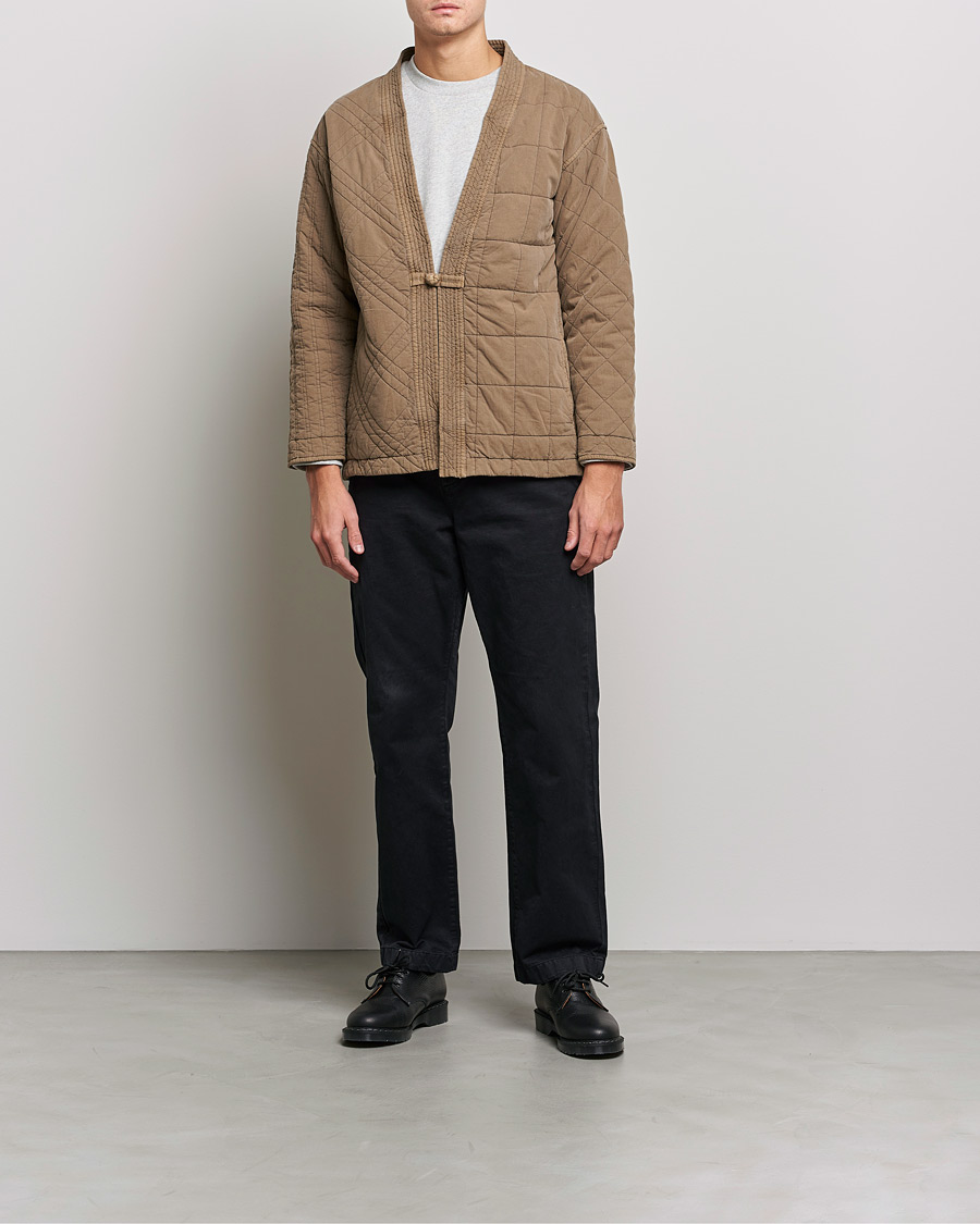 Mies | Puserot | Snow Peak | Patchwork Quilted Noragi Jacket Brown