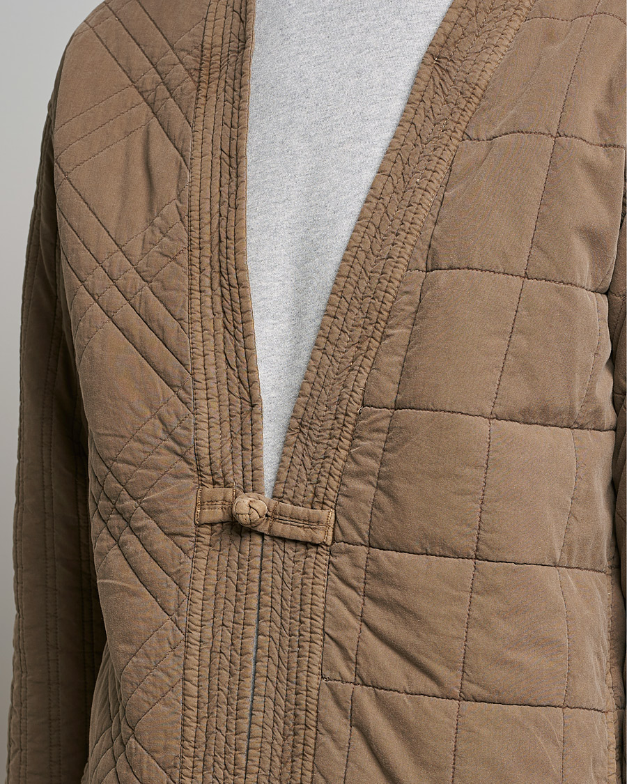 Mies | Puserot | Snow Peak | Patchwork Quilted Noragi Jacket Brown