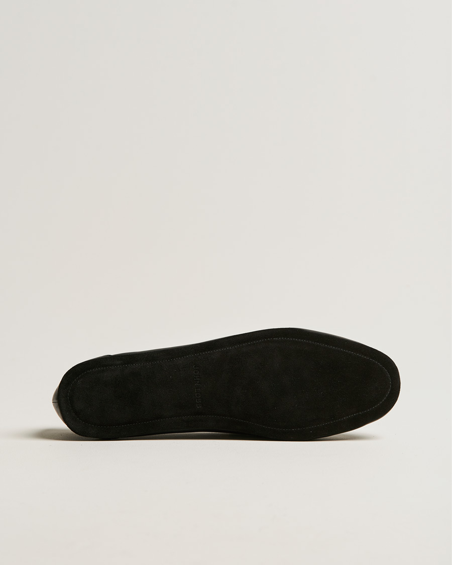 Mies | John Lobb Hampton Travel Slipper Black Lamb Leather | John Lobb | Hampton Travel Slipper Black Lamb Leather
