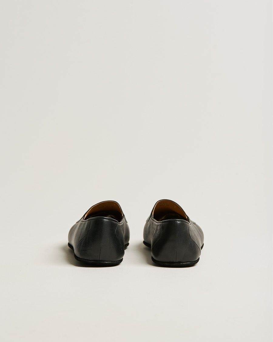 Mies | John Lobb Hampton Travel Slipper Black Lamb Leather | John Lobb | Hampton Travel Slipper Black Lamb Leather
