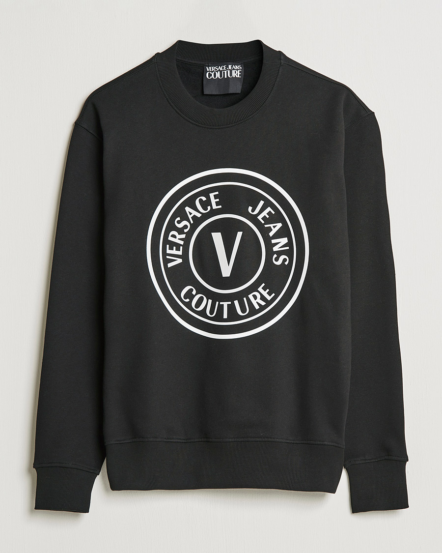 Mies | Puserot | Versace Jeans Couture | Big V Emblem Sweatshirt Black
