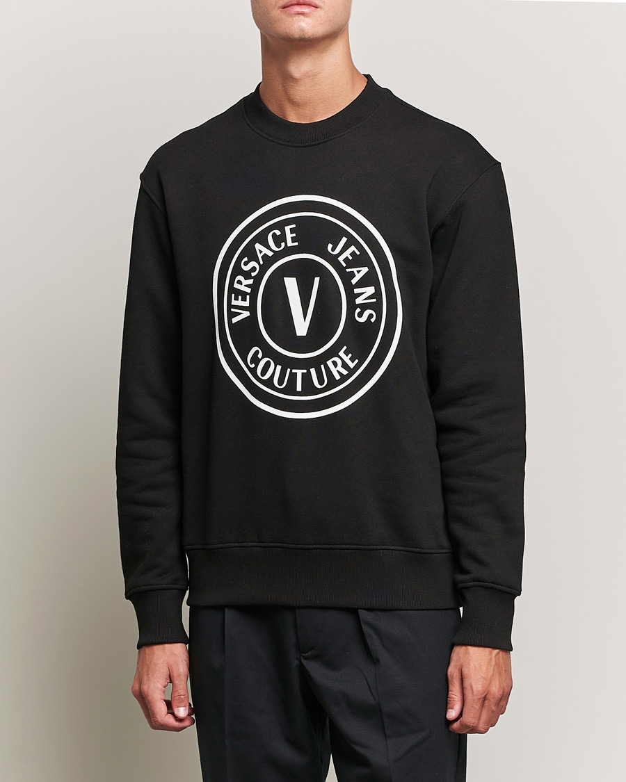 Mies | Collegepuserot | Versace Jeans Couture | Big V Emblem Sweatshirt Black
