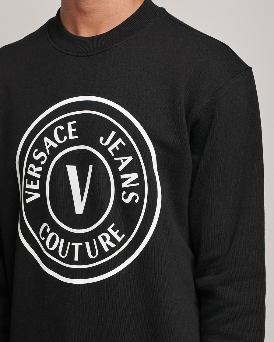Mies | Puserot | Versace Jeans Couture | Big V Emblem Sweatshirt Black