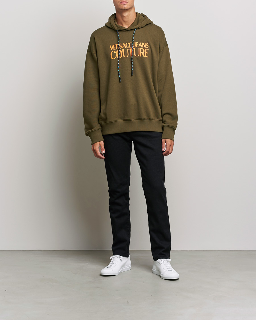 Mies | Puserot | Versace Jeans Couture | Logo Fluo Hoodie Army