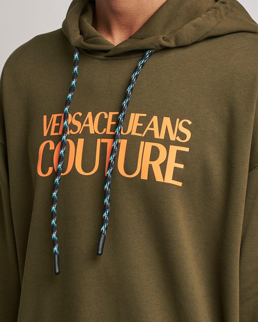 Mies | Puserot | Versace Jeans Couture | Logo Fluo Hoodie Army