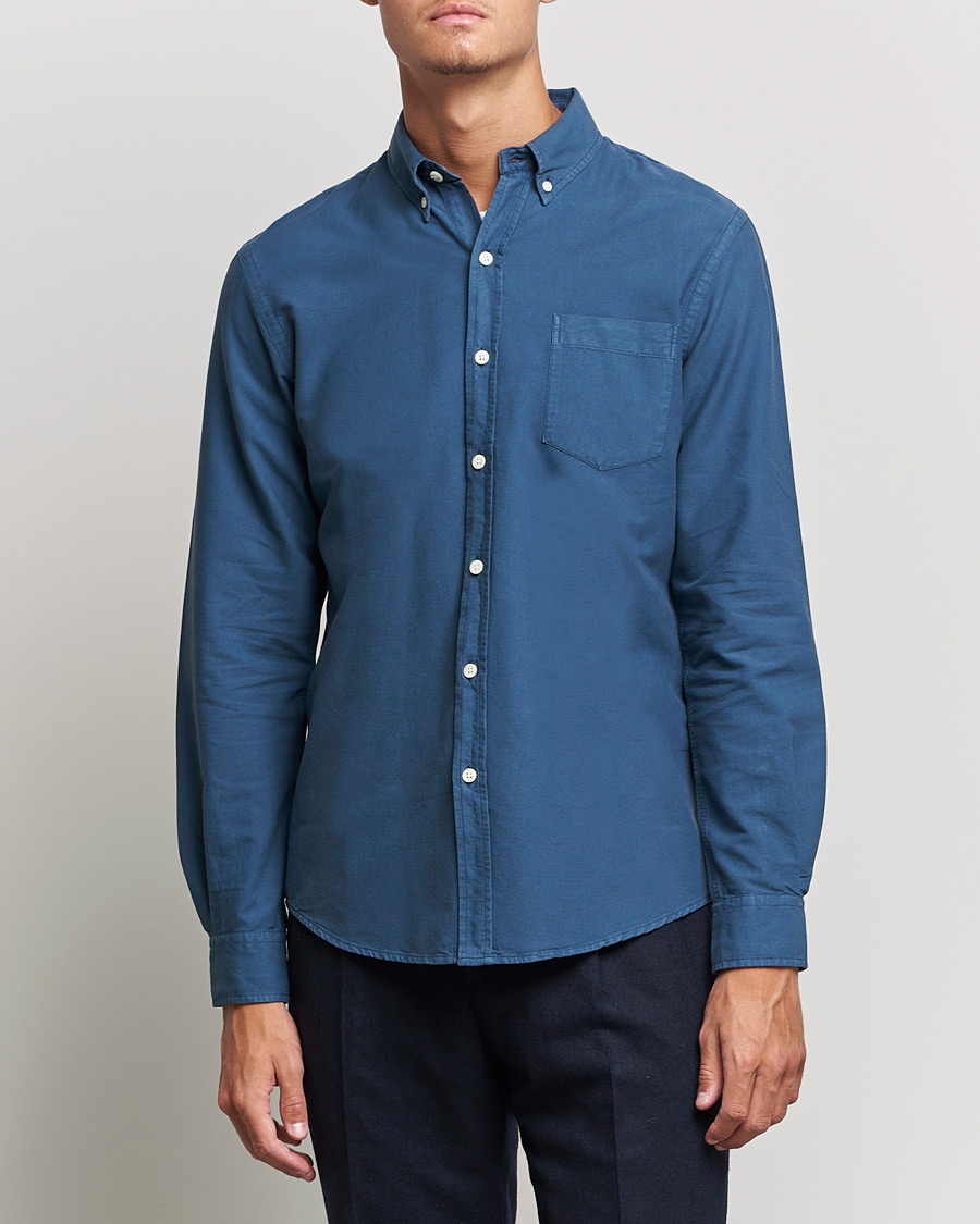 Mies | Oxford-paidat | Colorful Standard | Classic Organic Oxford Button Down Shirt Petrol Blue