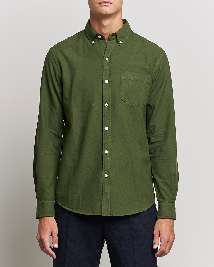 Mies |  | Colorful Standard | Classic Organic Oxford Button Down Shirt Seaweed Green