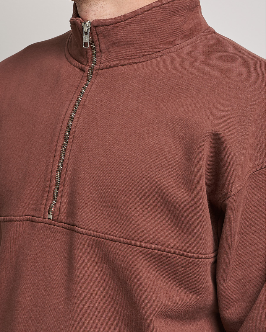 Mies | Puserot | Colorful Standard | Classic Organic Half-Zip Cinnamon Brown