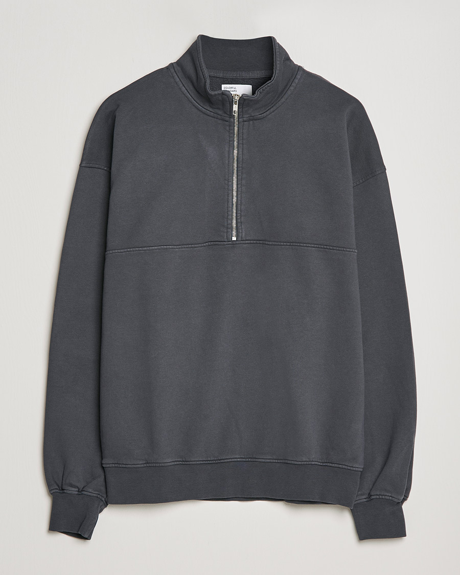 Mies | Puserot | Colorful Standard | Classic Organic Half-Zip Lava Grey