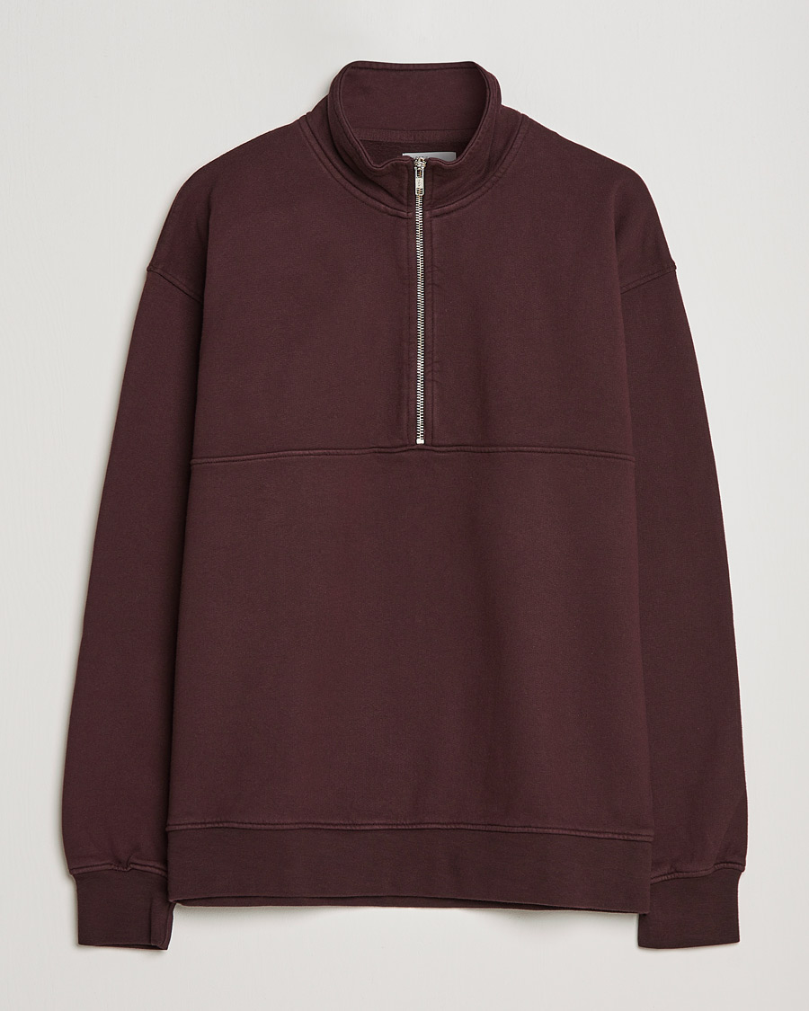 Mies | Puserot | Colorful Standard | Classic Organic Half-Zip Oxblood Red