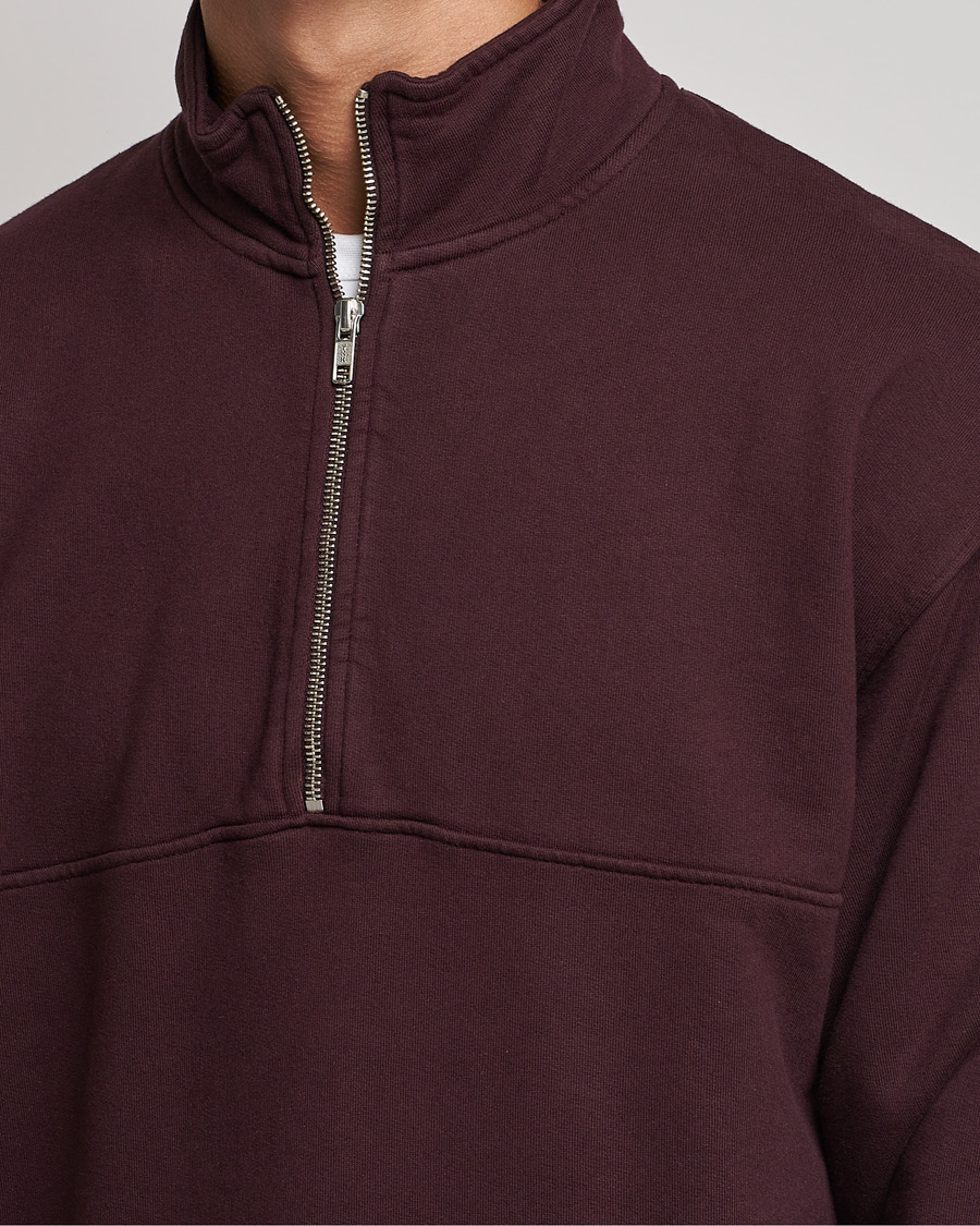 Mies | Puserot | Colorful Standard | Classic Organic Half-Zip Oxblood Red