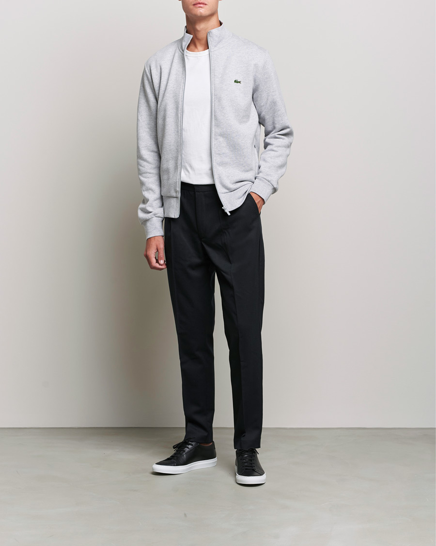 Mies | Puserot | Lacoste | Full Zip Sweater Silver Chine